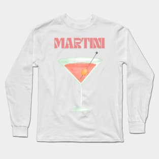 y2k martini cocktail danish pastel Long Sleeve T-Shirt